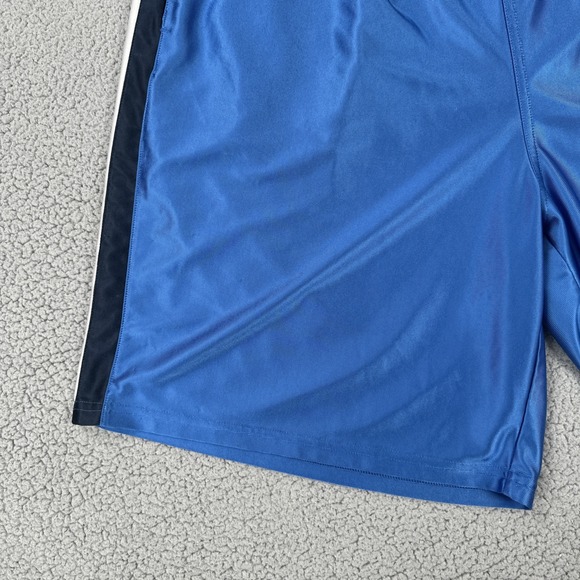 Vintage Reebok Dazzle Basketball Shorts Men 2XL Blue Black White Shiny Silky Y2K - Picture 10 of 16